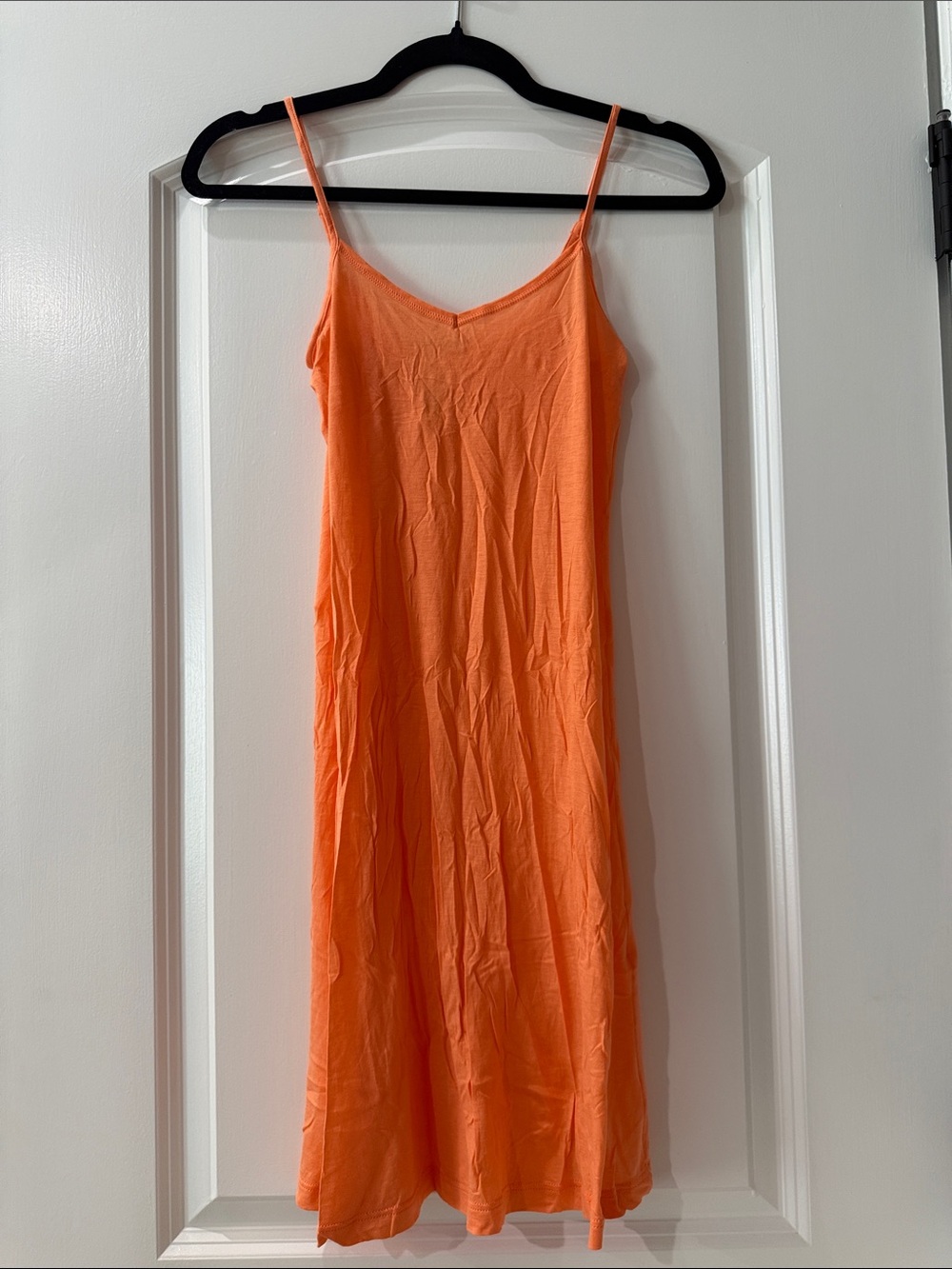 Hanro Orange Slip Midi Dress